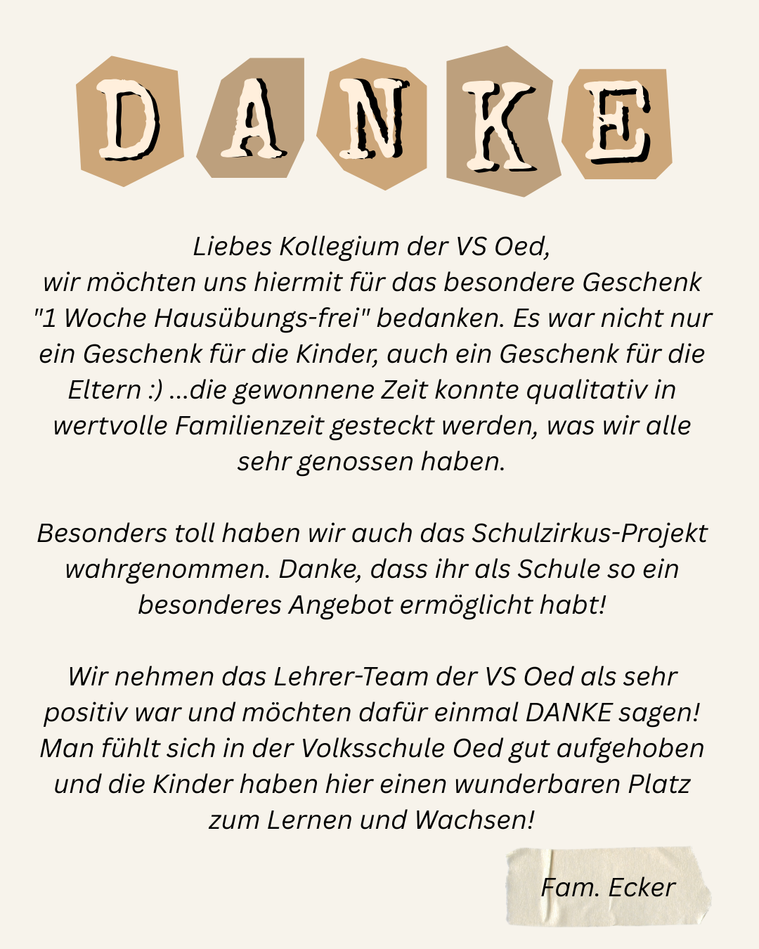 Weiß und Beige Kollage Dankeschön WhatsApp Karte